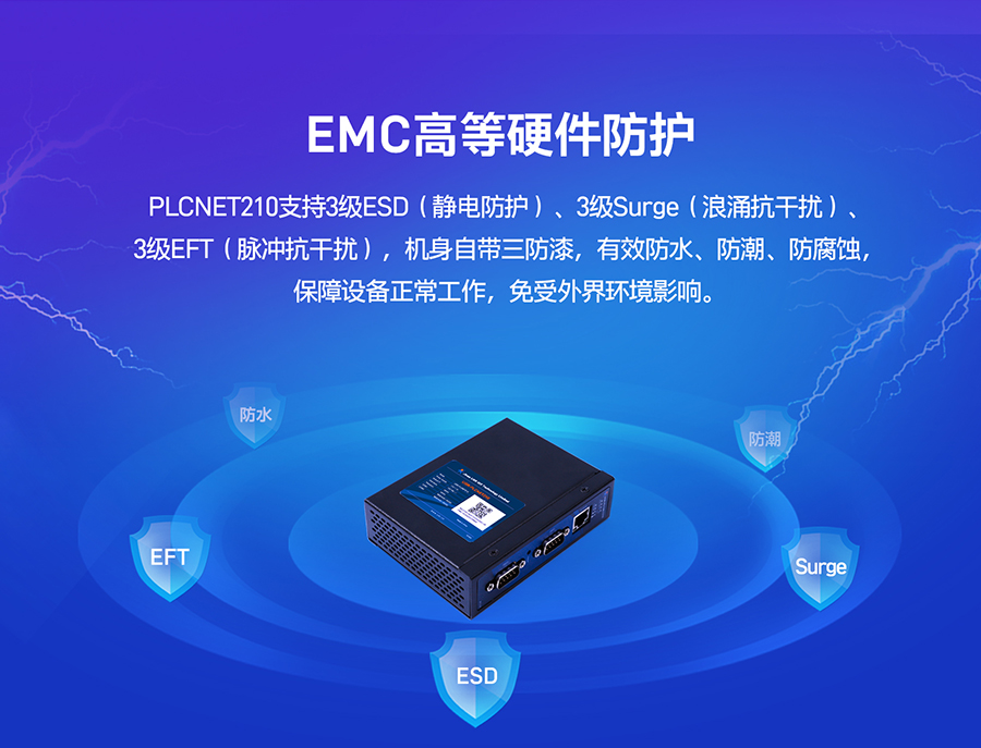 低成本PLC云网关：EMC高等硬件防护