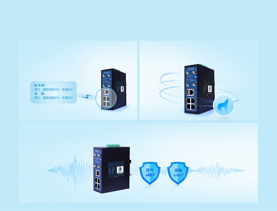 4G工业路由网关多重硬件防护