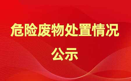 2023年危险废物产生、处置情况公示